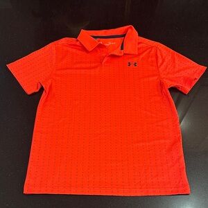 Under Armour Boy’s Bright Red/Orange Performance Polo (Size: Large)